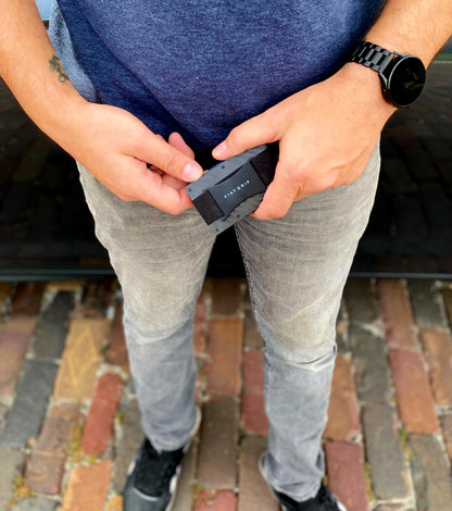 Fiat Grip Minimalist Wallet with Cash Strap | RFID-Blocking Slim Wallet