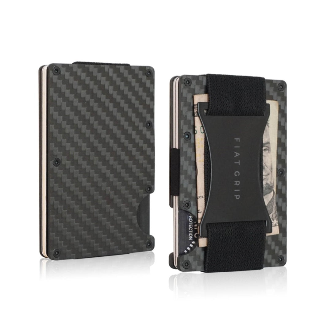 Fiat Grip Minimalist Wallet with Cash Strap | RFID-Blocking Slim Wallet
