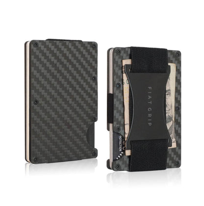 Fiat Grip Minimalist Wallet with Cash Strap | RFID-Blocking Slim Wallet