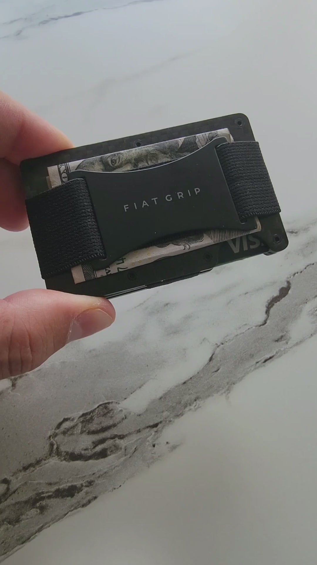 Load video: Fiat Grip Minimalist Wallet with Cash Strap | RFID-Blocking Slim Wallet